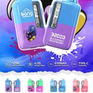 Bang 32000 – Rich Flavor, Big Clouds, 32K Puff Vape with Oil & Power Display
